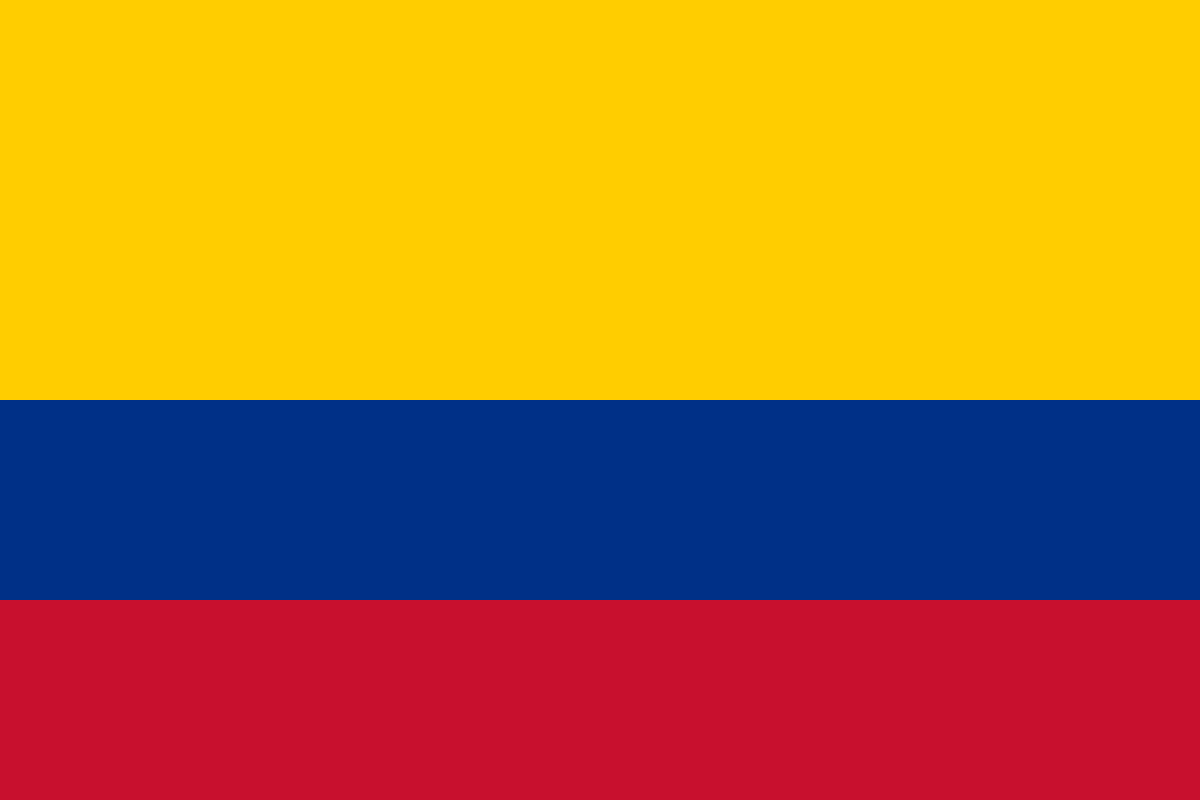 SOUTH AMERICA, COLOMBIA flag